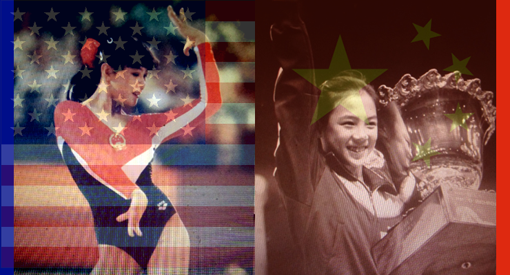 jiani wu at the 1984 olympics and as a child in china 