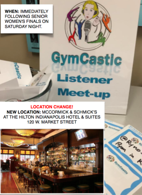 gymcastic the gymnastics podcast listener meet up details