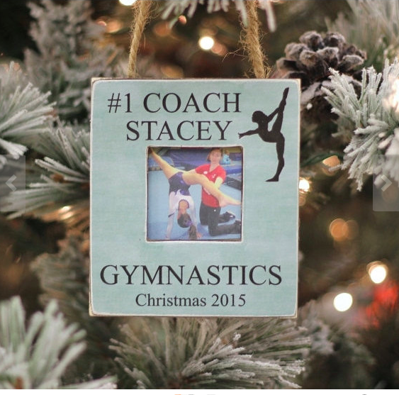 gymnastics gymcastic gift guide photo ornament for coach