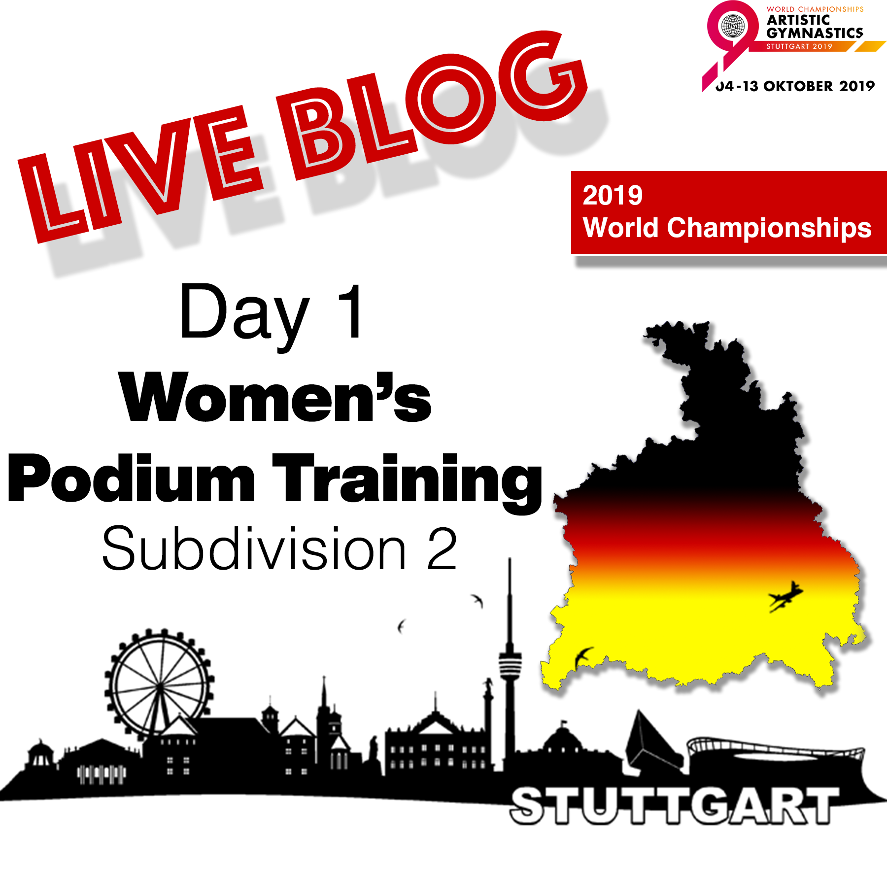Live Blog: 2019 World Championships – WAG Podium Training – Sub Division 2, Sept. 30th