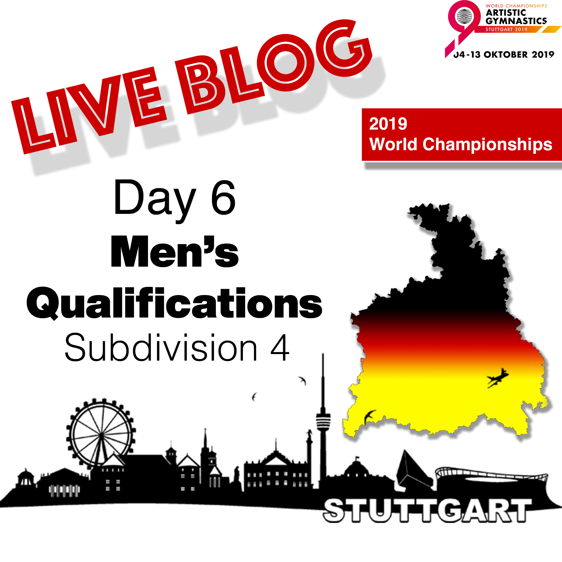 Live Blog: 2019 World Championships – MAG Qualifications – Sub Division 4, Oct. 6th
