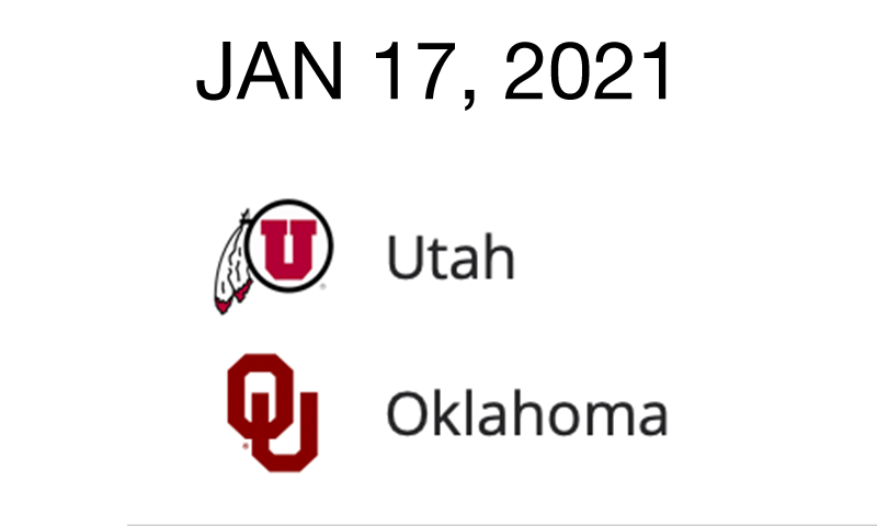 Live Blog: Utah vs. Oklahoma – January 17, 2021